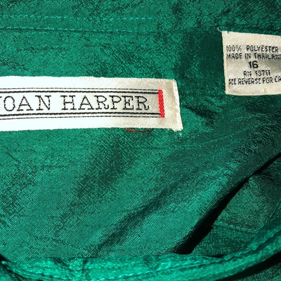 Vtg green long sleeve top 16 - Picture 4 of 4